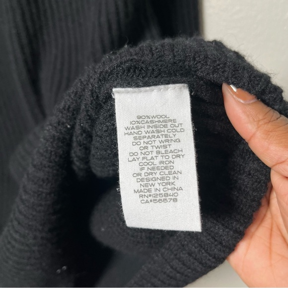 Intermix Women Sweater Dress Petite Small Wool Cashmere Scoop Neck Mini - Picture 5 of 8